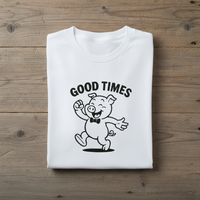 Load image into Gallery viewer, Good Times Pig Retro Thirties Cartoon - Unisex T-Shirt