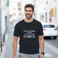 Load image into Gallery viewer, Just One More Page Book Lover's T-Shirt, Graphic Tee with Book Logo