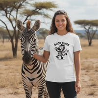 Load and play video in Gallery viewer, Good Times Zebra Retro Thirties Cartoon - Unisex T-Shirt