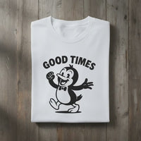Load and play video in Gallery viewer, Good Times Penguin Retro Thirties Cartoon - Unisex T-Shirt