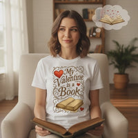 Load and play video in Gallery viewer, My Valentine is a Book Unisex T-shirt