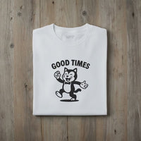 Load and play video in Gallery viewer, Good Times Cat Retro Thirties Cartoon - Unisex T-Shirt