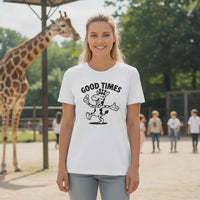 Load and play video in Gallery viewer, Good Times Giraffe Retro Thirties Cartoon - Unisex T-Shirt