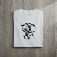 Load and play video in Gallery viewer, Good Times Zebra Retro Thirties Cartoon - Unisex T-Shirt